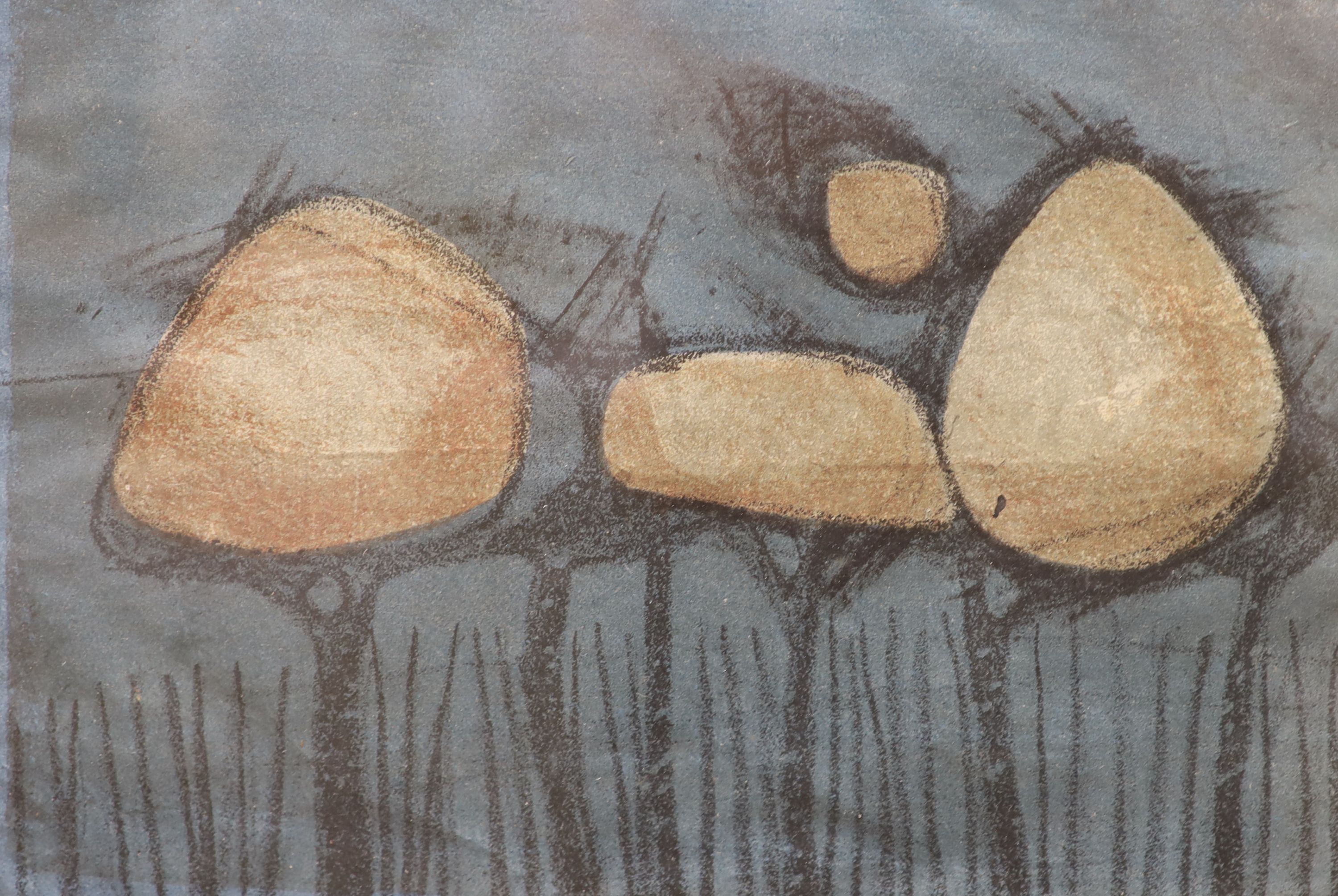 Modern British, two limited edition prints, Stylised landscapes, one signed Peter Hornton? in pencil and dated '54, 6/9, 20 x 29cm, the other initialled, 26 x 41cm